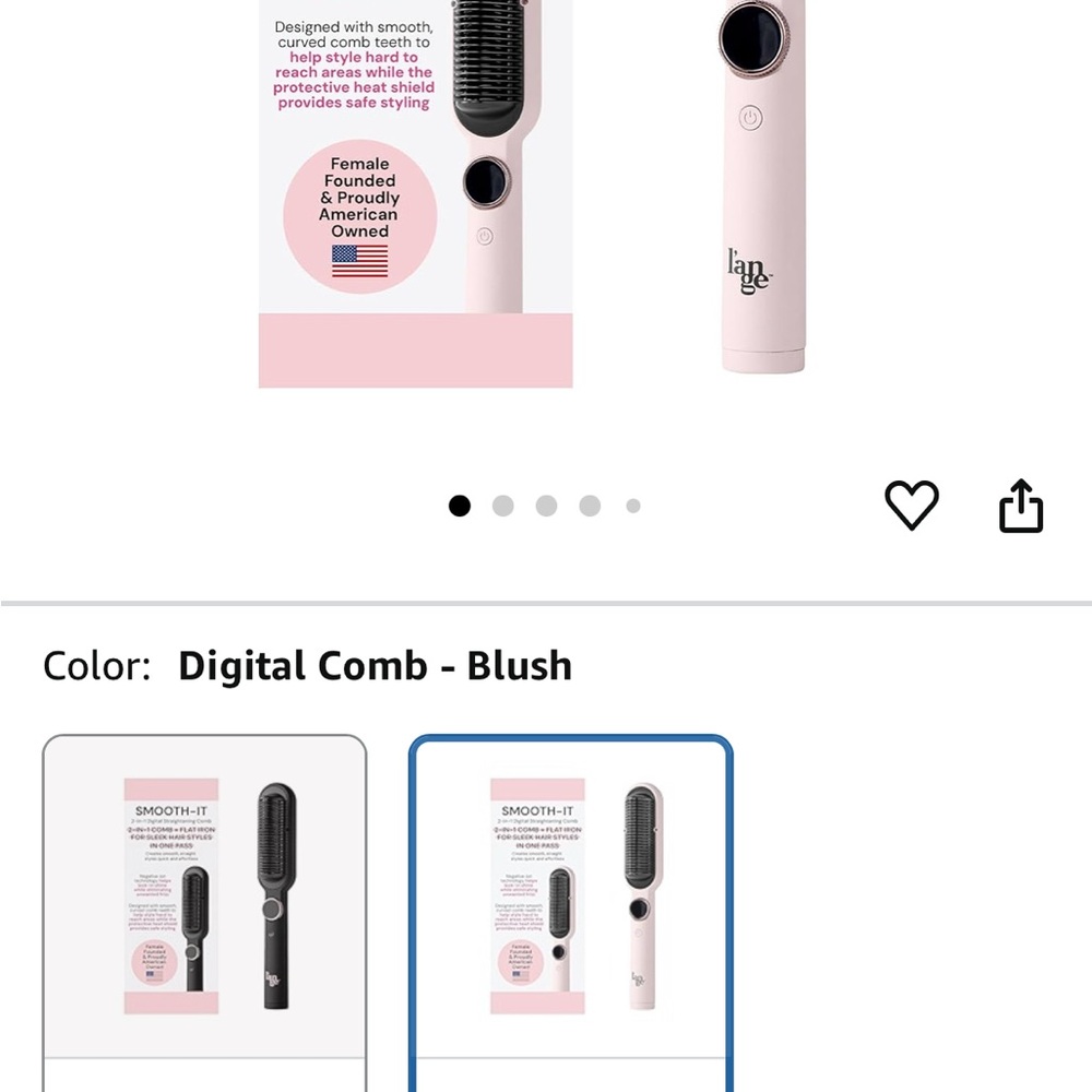 Lange Pink Digital Styling Comb